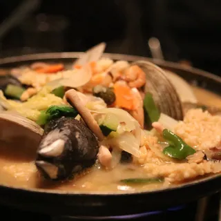 Mild Seafood Stew with crispy rice