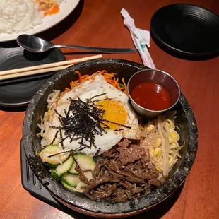 Stone bowl bibimbap with bulgogi