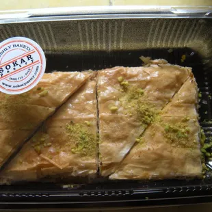 Purchased at Monrovia Street Fair (Friday nights) for $5 (2 baklava is $2.50)