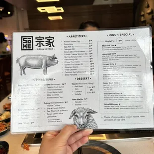 menu, sushi and sashimi