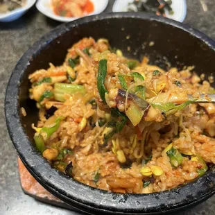 S4. Seafood Sizzling Stone Pot BIbimbap