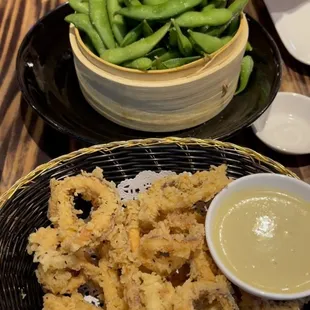 Edamame  Crispy Calamari