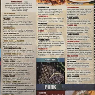 Menu as of 7/22/2024