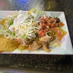 This is the nacho chicken steak.  You Can't go wrong with nachos and beer.
