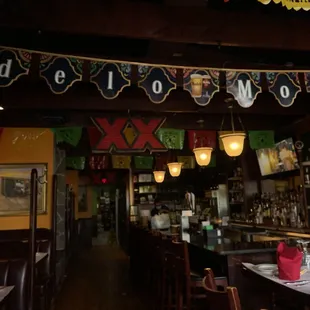 the interior of a mexican restaurant