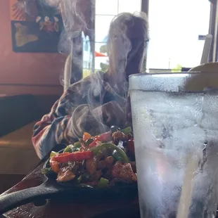 Look at those sizzling vegetables!