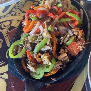 Pork fajitas!  The pork was amazing!!!