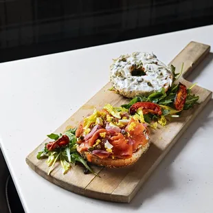 Everything Bagel with Smoked Salmon
