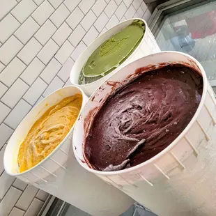 New vegan sorbets: Dark Chocolate Cacao, Mango, and Green Tea Matcha