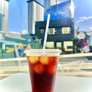 Cold Brew available now!  Indoor sitting area with A/C