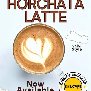 Horchata latte available again for a short time.