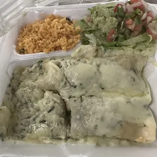 Spinach Enchiladas $12 Special