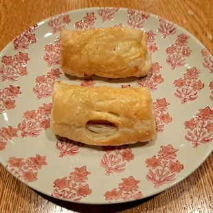 Guava &amp; Cheese Pastele in front, Coconut Pastry in back (pastries, pasteles)