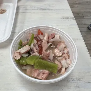 Pulpo or octopus salad