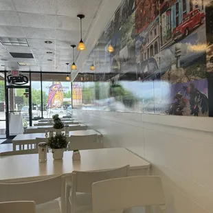 Inside table seating set up.