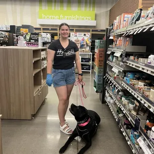 A pet store but we ran errands the whole day with her