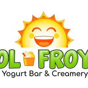 a logo for a yogurt bar and creamery