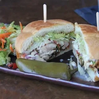 GARLIC CHICKEN MEZCAL TORTA