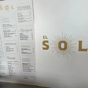 New menu
