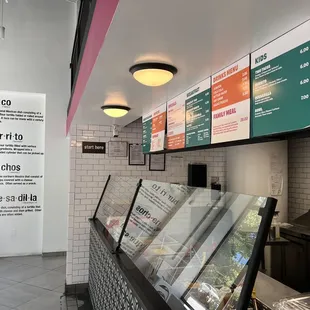 menus on the wall
