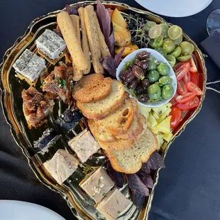 Vegan cheese board. Mostly excellent. Maybe one cheese was just eh, but otherwise very good.