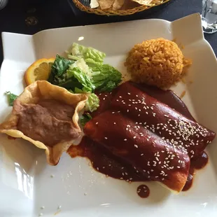 Chicken Mole Enchiladas