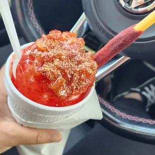 Picadilly with pineapple flavor snowcone.