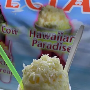 Hawaiian Paradise with pineapple  and coconut
