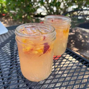 Seasonal peach lemonade