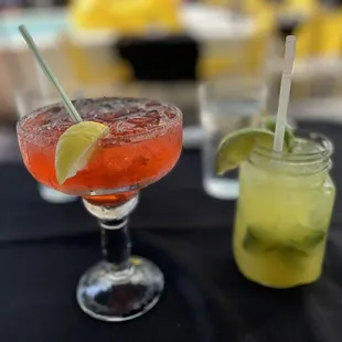 Watermelon Margarita, pineapple mojito