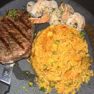 Surf & Turf New York Steak and Shrimp