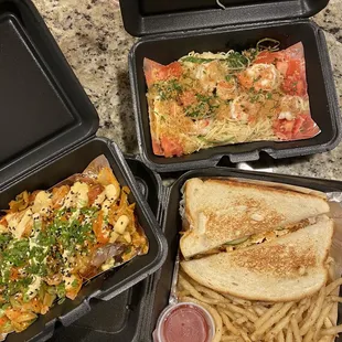 Royal red scampi, kimchi tots, Sammy