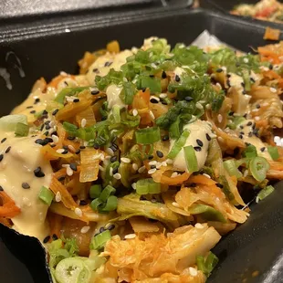 Just some amazing kimichi tots. Do not miss out on their kimchi. Especially when over tots