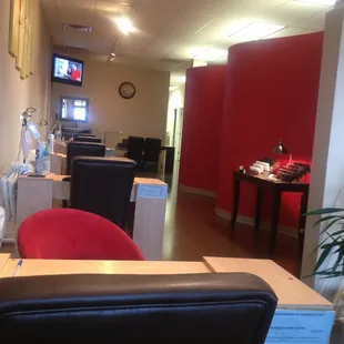 Manicure stations. Very clean and elegant.