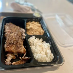 Ribs with carofa &amp; rice from Fire Pit