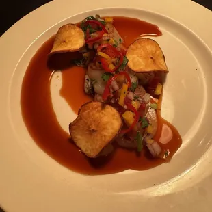 a plate of food on a table