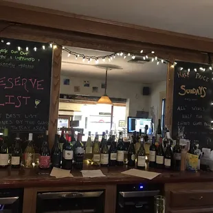 From the wine bar