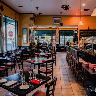 interior, sushi and sashimi