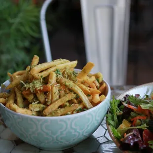 French fries Parmesan