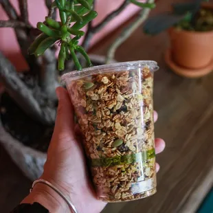 Homemade granola to go.