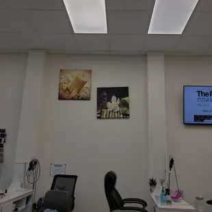 Those are the tables where manicure is done.