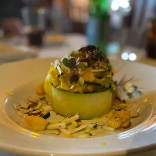 Fettuccine con Zucchini, Garmberi e Zafferano