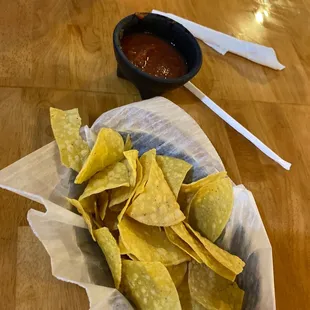 Handmade chips and salsa