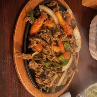 Steak fajitas