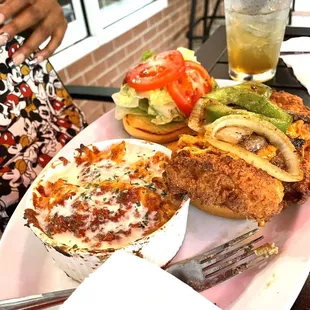 a plate of food on a table