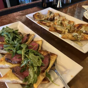 Steak and Mahon Flatbread