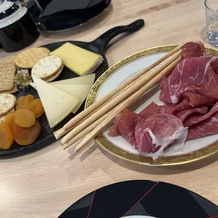 Cheese platter and prosciutto