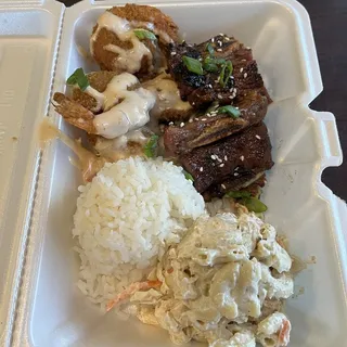Big Bang Shrimp and Kalbi Beef