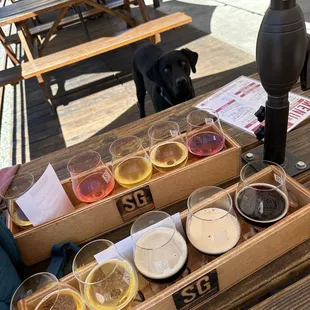 Porkchop on the patio! $15 flights, large pours, great deal!