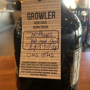 6/1/2022:  First order of business-FILLING GROWLER.